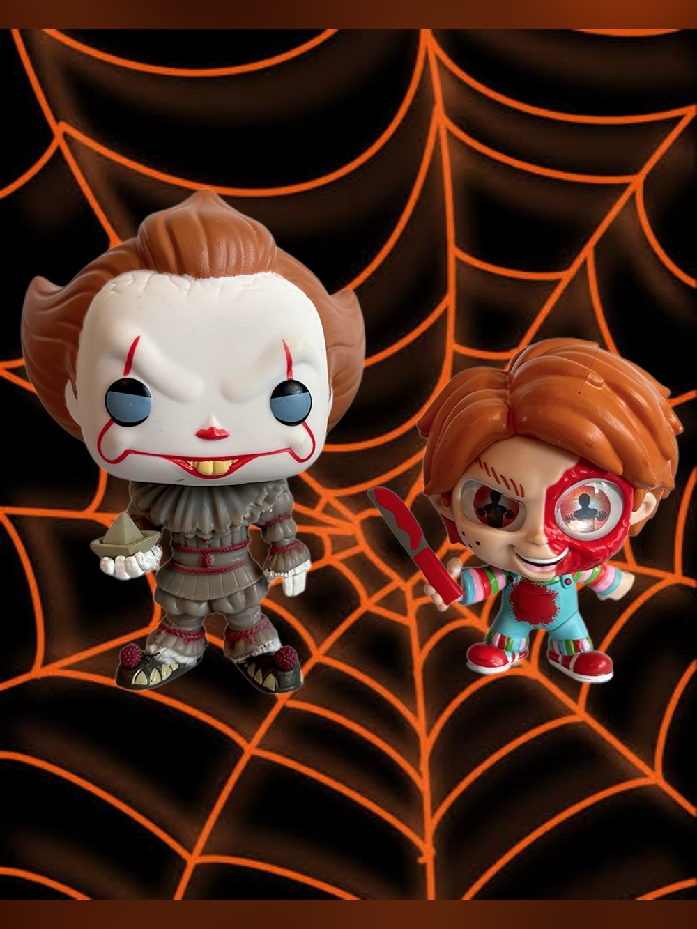 Pennywise & Chucky Horror Funko-Style Kids Toy Figures